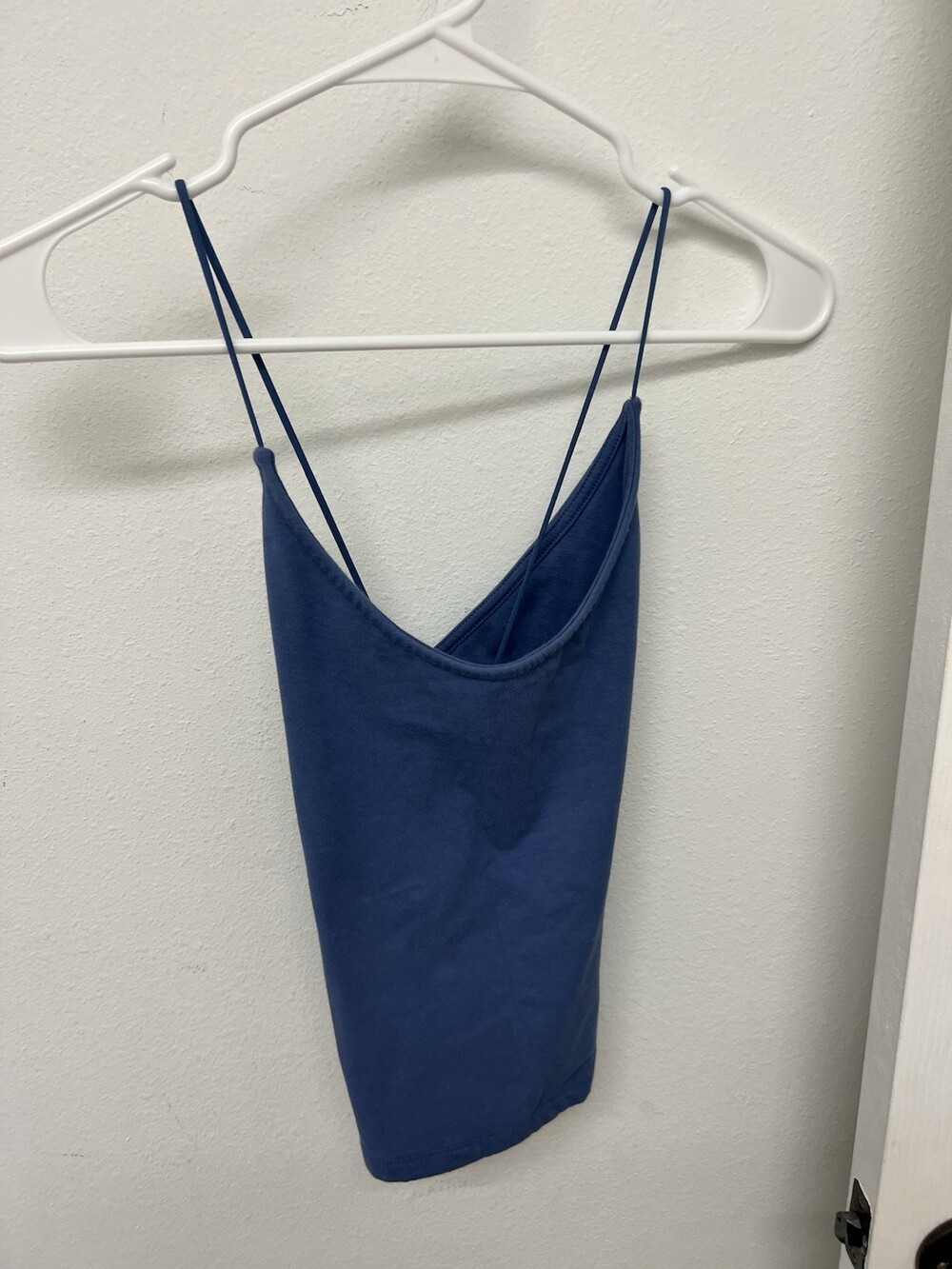 New American Eagle Crop Top Blue Cross Back Size XL Cotton